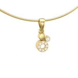 De 1010 geelgouden of zilveren cirkels ashanger met diamanten of edelstenen met een verborgen askamer wordt afgesloten met een schroefje.