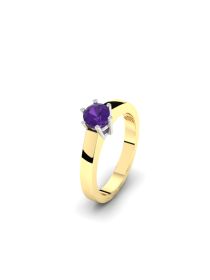 14 karaat 3050-EST-4-14K-ZIL Solitair asring met Amethist, Citrien of Tsavoriet