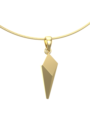 Fantasie ashanger in geel goud wordt afgesloten met een schroef je kunt deze hanger zelf vullen. In verschillende maten.